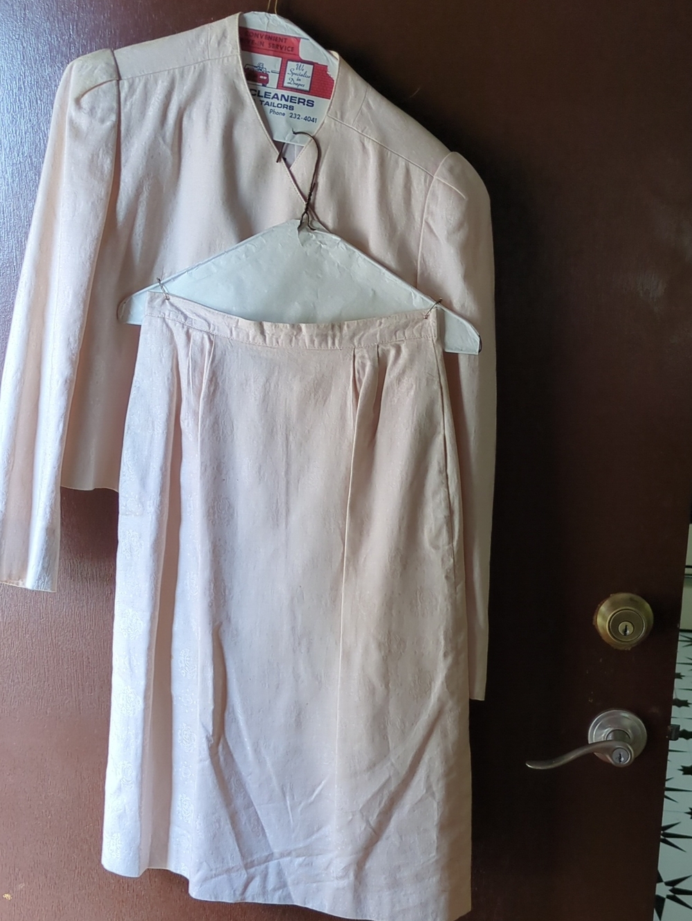 J. Gallery Light Pink Midi Pencil Skirt And Jacket Set Size 10/11